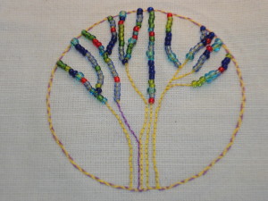 Árvore da vida com missangas