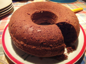 Bolo de chocolate e manteiga de amendoim